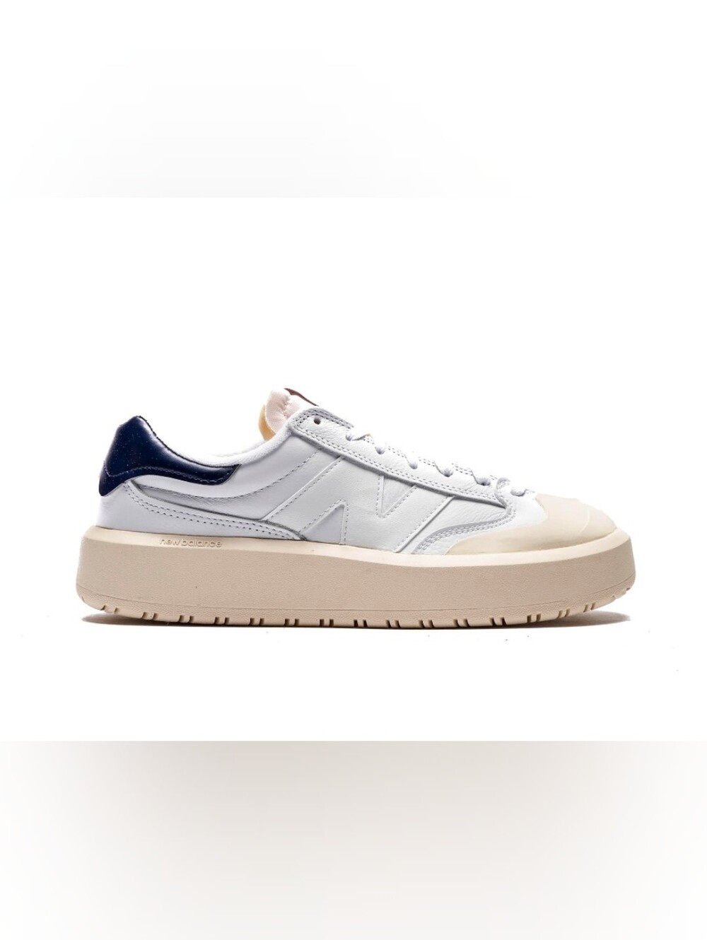 New Balance CT302 White/Navy Leather Platform Sneaker Size 39.5